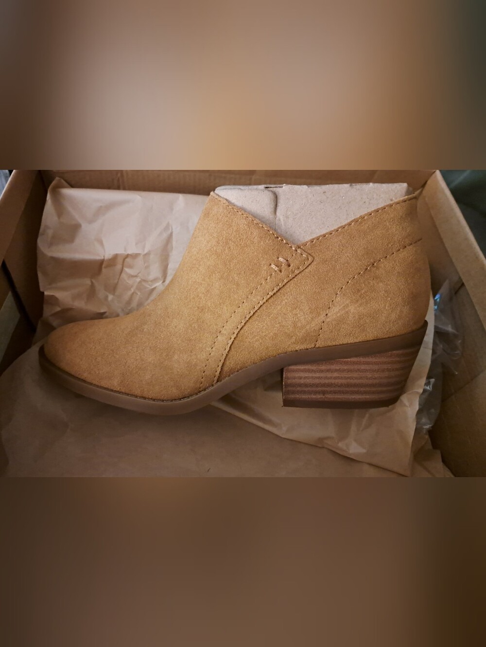 LUCKY BRAND BOOTS topanga tan SIZES 7 & 8 OILED SUEDE brand new in original box